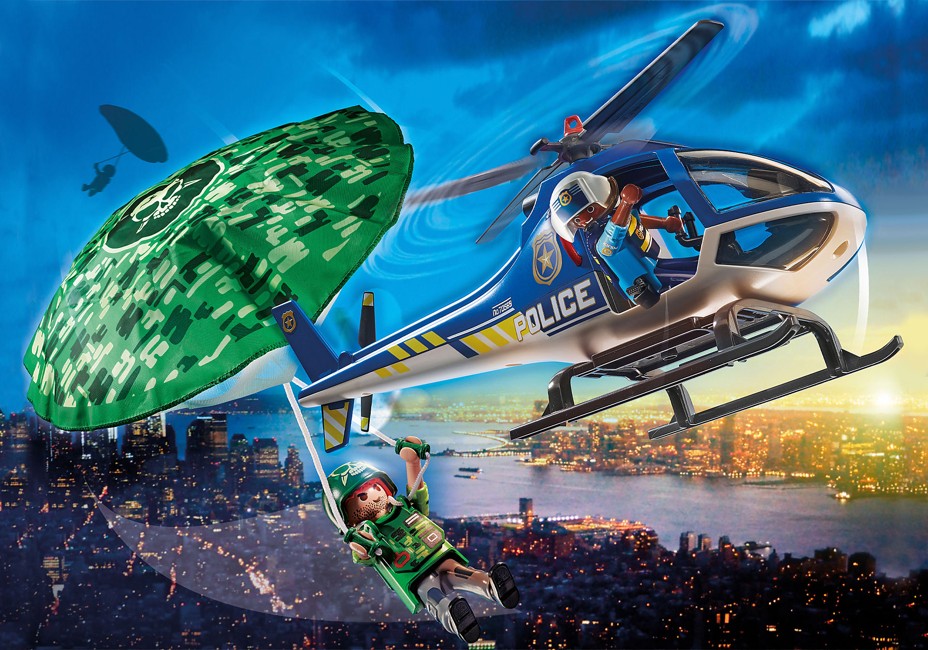 Playmobil - Police helicopter - Parachute pursuit (70569)