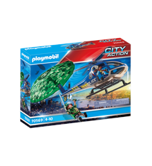 Playmobil - Police helicopter - Parachute pursuit (70569)