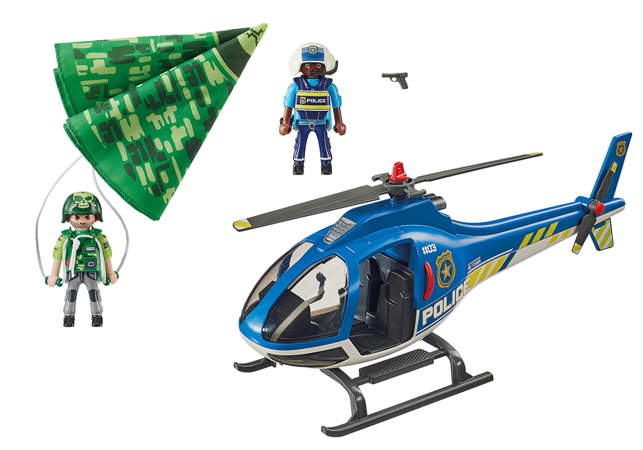 Playmobil - Police helicopter - Parachute pursuit (70569)