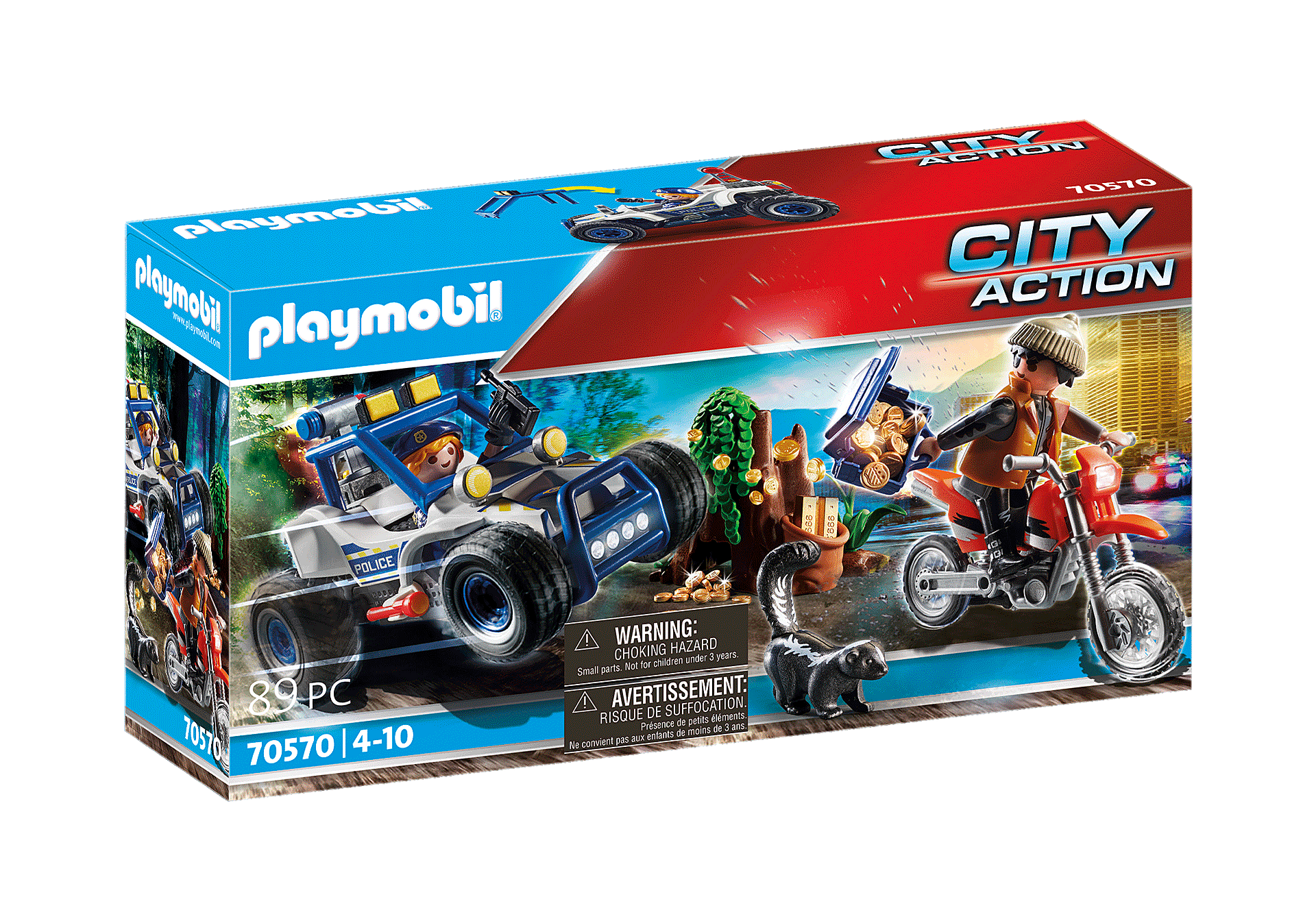 Playmobil - Police off-road vehicle: Pursuit of the treasure robber (70570)