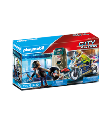 Playmobil - Police motorcycle: pursuit of the money robber (70572)
