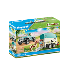 Playmobil - Car with pony trailer (70511)