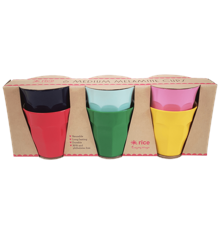 Rice - Medium Melamine Cups 6 Pcs. - Favorite Colors