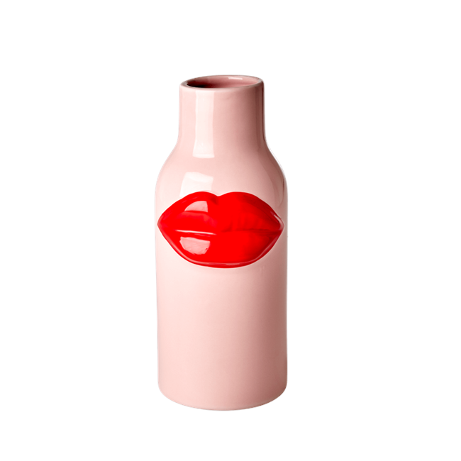 Rice - Kermik Vase - Red Lips Large