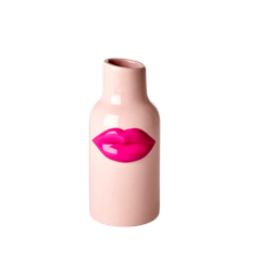 Rice - Ceramic Vase - Fuchsia Lips  Small