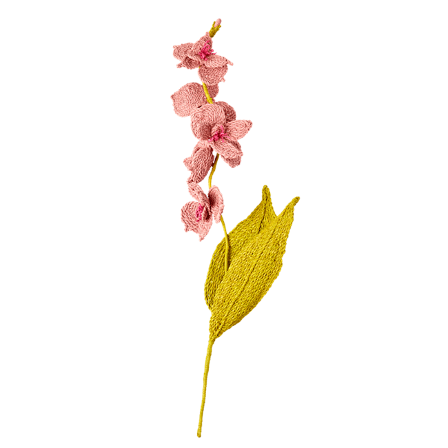 Rice - Raffia Blomst - Mild Pink