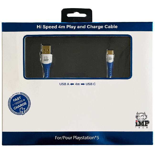 iMP - 4M Braided Fast Charge Play and Charge Cable - A to C