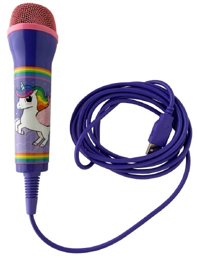 Unicorn Rainbow Microphone - 3M Cable - Videospill og konsoller