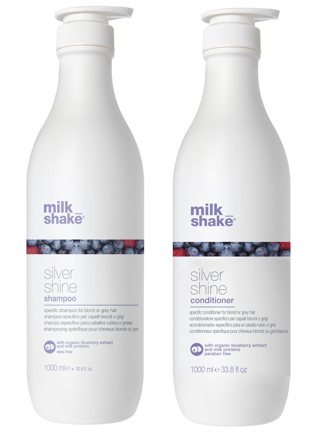 milk_shake - Silver Shine Shampoo 1000 ml + Silver Shine Conditioner 1000 ml - Skjønnhet