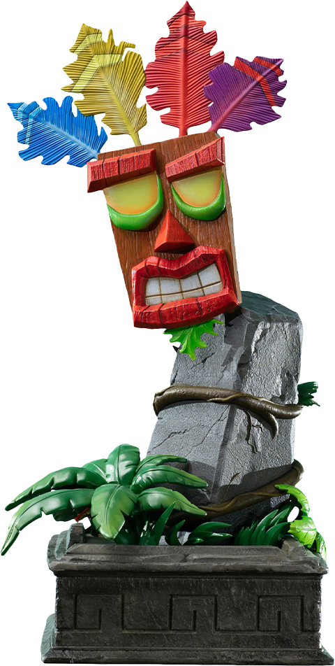First4Figures - Crash Bandicoot (Mini Aku Aku Mask) RESIN Statue
