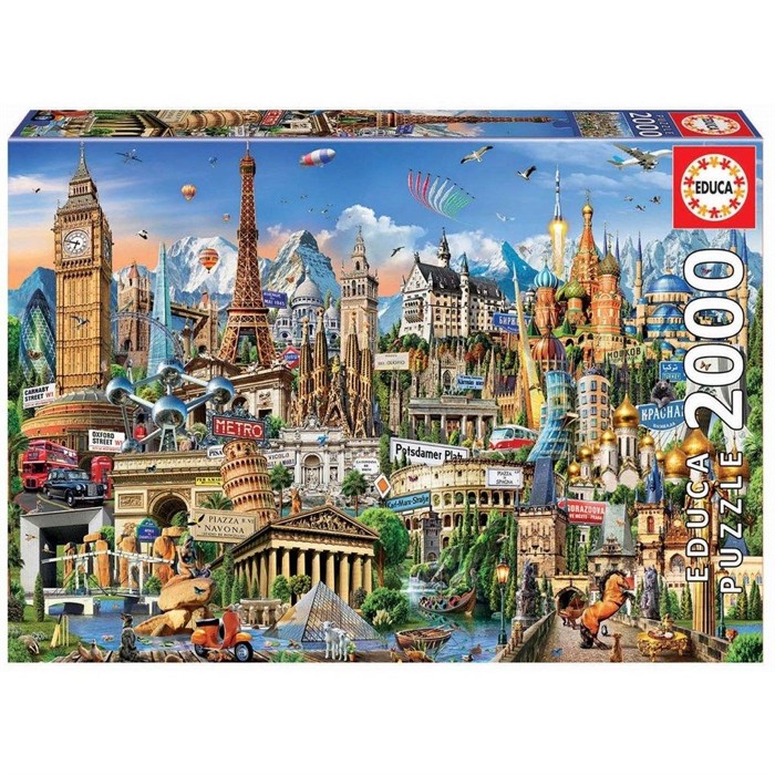 Educa - Puzzle 2000 - Europe Landmarks (017697)
