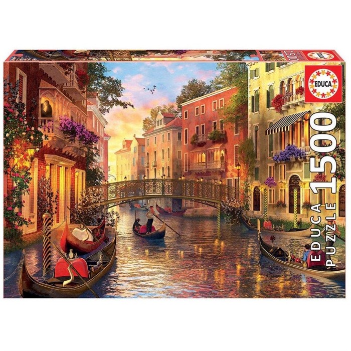 Educa - Puzzle 1500 -  Sunset in Venice (80-17124)