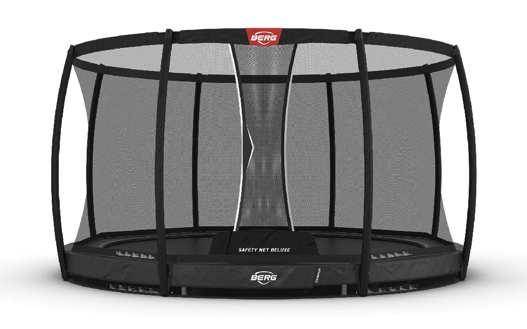BERG - InGround Champion 380 Trampoline + Deluxe Safety Net - Grey (35.42.91.03)
