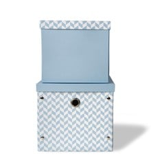 Vinter & Bloom - Storage Boxes Herringbone - Blue