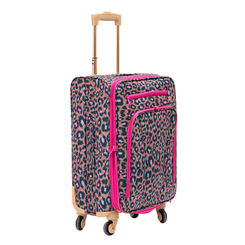 leopard print it suitcase