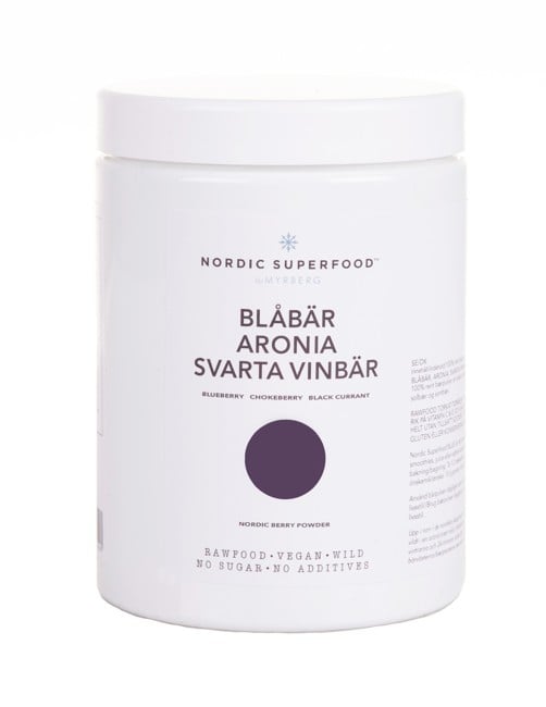 Nordic Superfood - Berry Powder Blue - Blueberry, Chokeberry, Black Currant 300 g