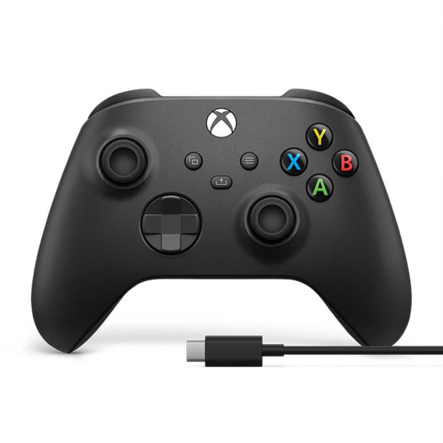 Microsoft Xbox X Wireless Controller Black + USB PC Cable - Videospill og konsoller