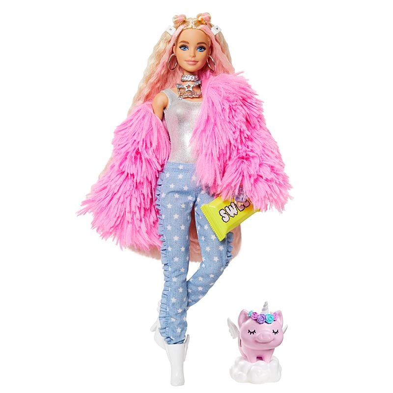 Barbie - Extra Doll - Fluffy Pink Jacket (GRN28)