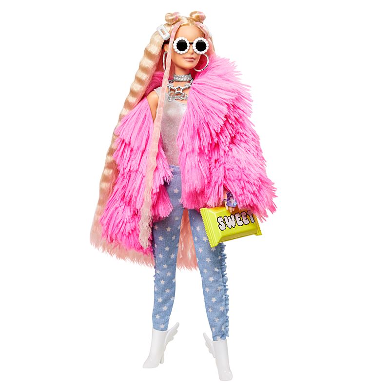 barbie extra fluffy pink jacket