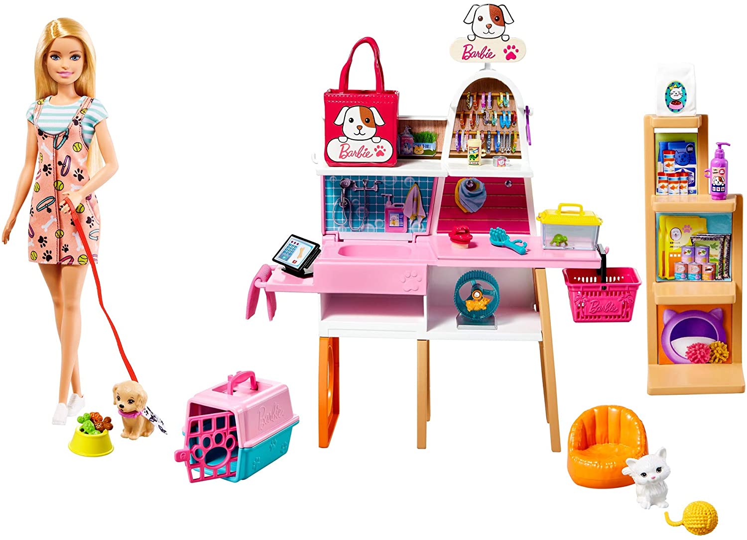 Barbie - Pet Supply Store Doll and Playset (GRG90) - Leker