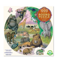 eeBoo - Round Puzzle - Wildlife of Africa, 1000 Pc (EPZCWLA)