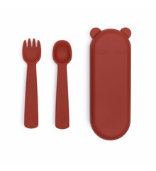 We Might Be Tiny - Feedie Fork & Spoon Set - Rust (28TIFF06)