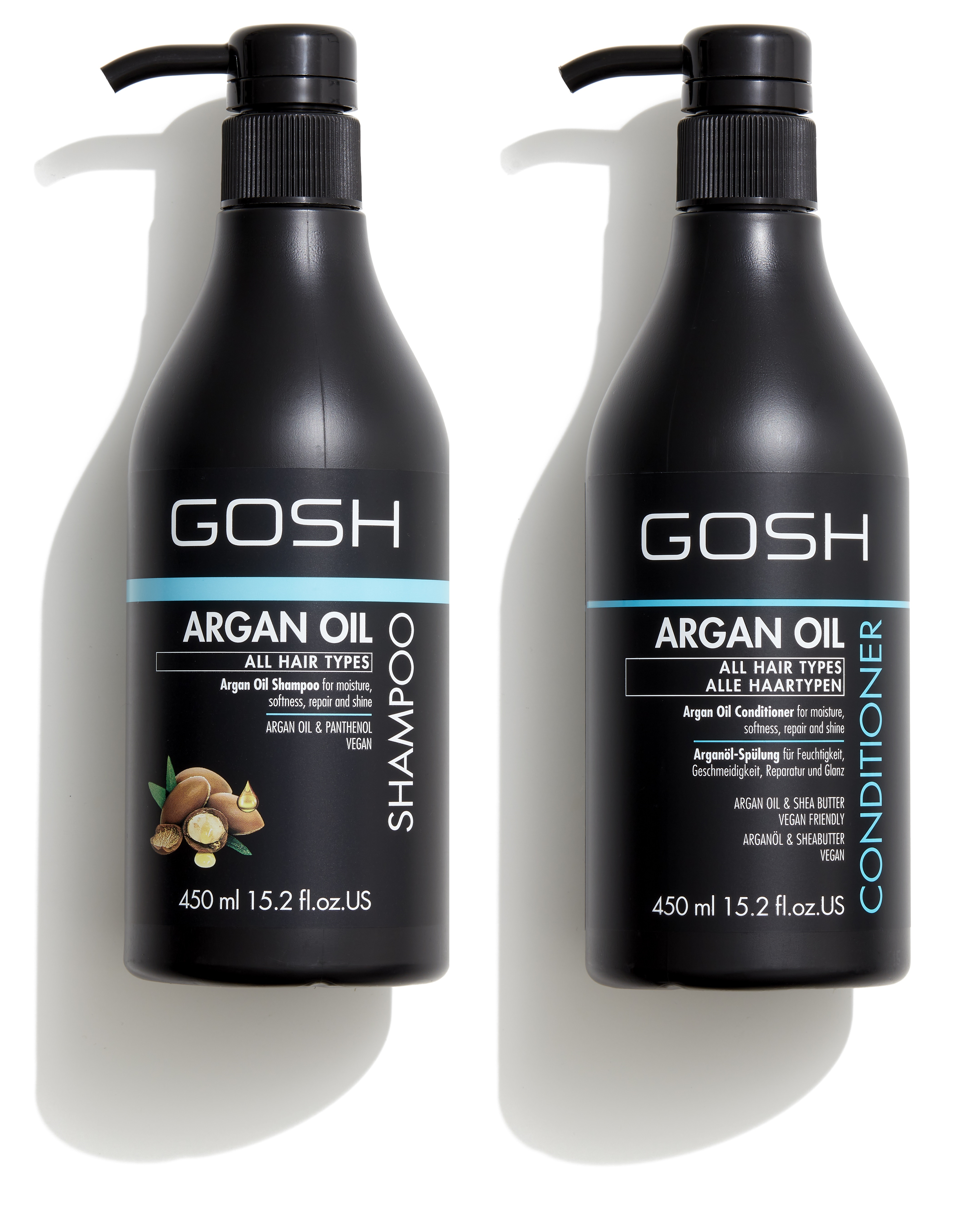 GOSH - Oil Shampoo 450 ml + Argan Oil Conditioner 450 ml