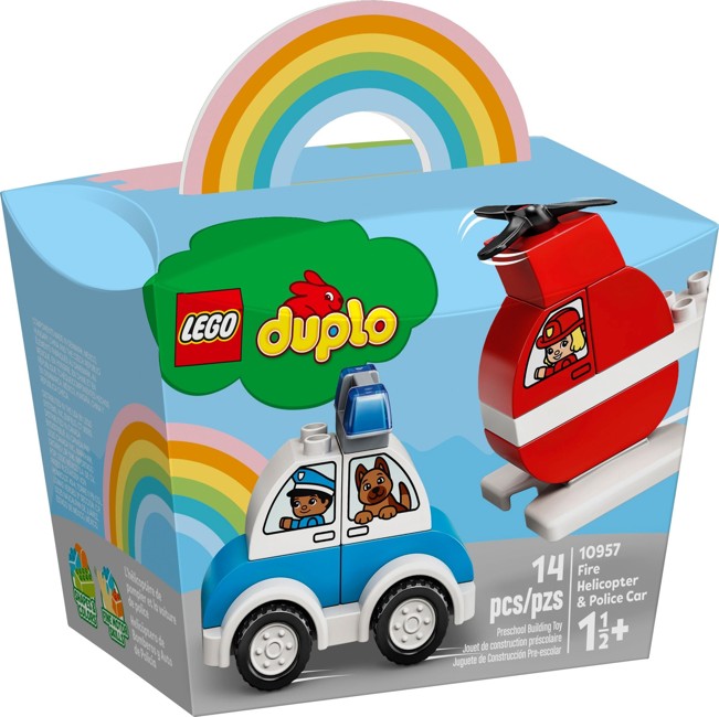 LEGO Duplo - Brandslukningshelikopter og politibil  (10957)