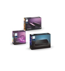 Philips Hue - Play Light Bar 2-Pack + Lightstrip Plus 2 meter + Hue Sync Box - Bundle