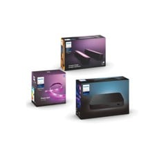 Philips Hue - Play Light Bar 2-Pack + Lightstrip Plus 2 meter + Hue Sync Box - Bundle