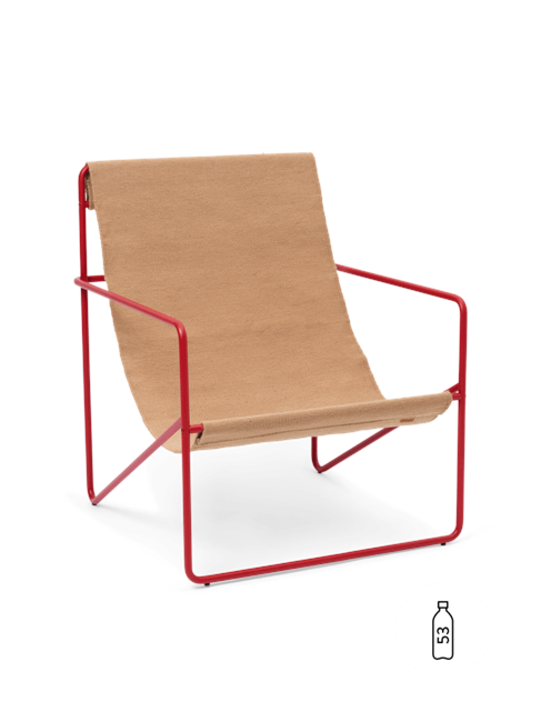 Ferm Living - Desert Lounge Chair - Red/Sand (1104263886)