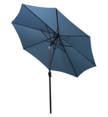 Living Outdoor - Leeds Parasol With Crank & Tilt Ø 3 meter - Black/Tapestry Blue (48934)