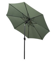 Living Outdoor - Leeds Parasol With Crank & Tilt Ø 3 meter - Black/Dill Green  (48935)