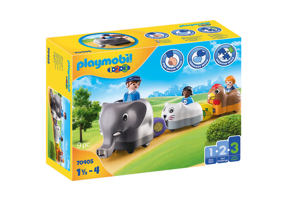 Playmobil - 1.2.3 - Animal train (70405)