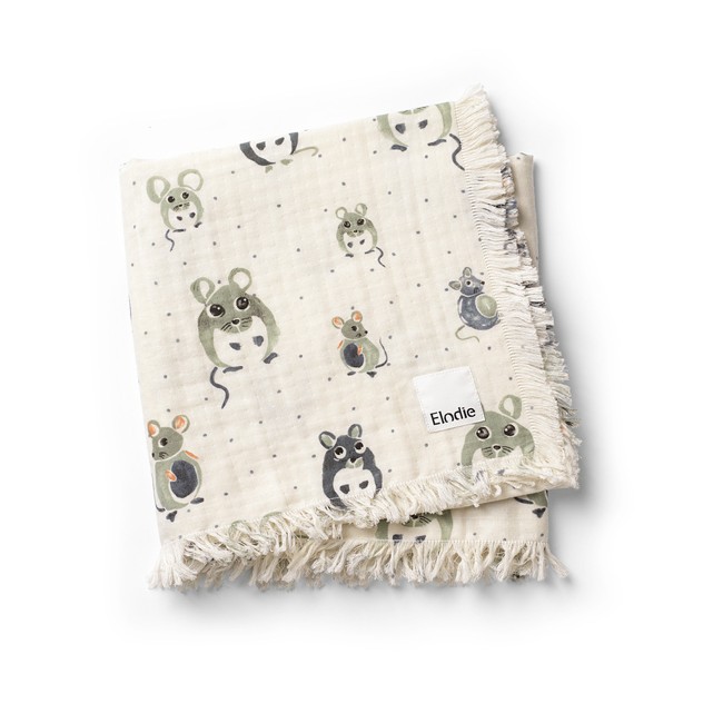 Elodie Details - Soft Cotton Blanket - Forest Mouse
