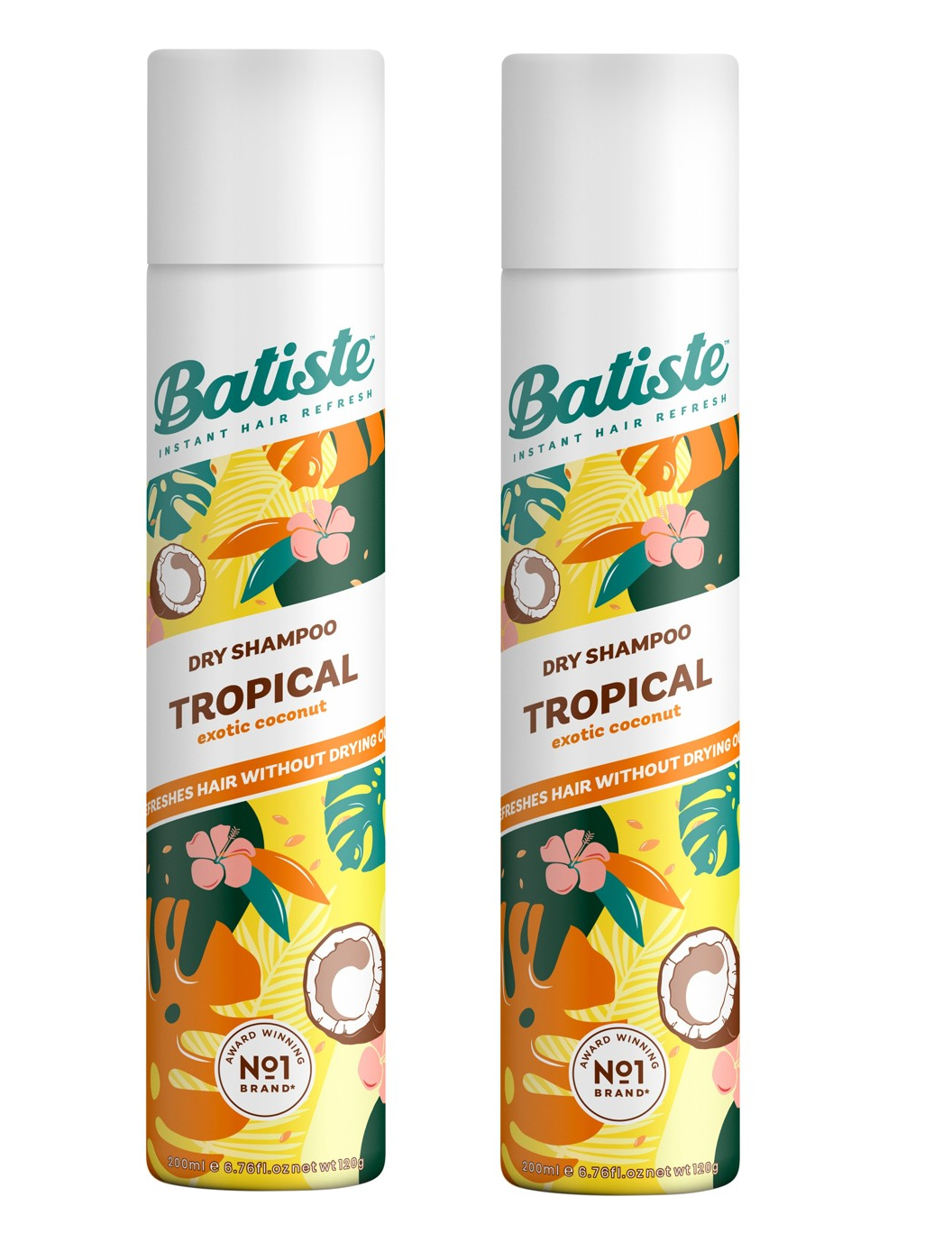 Batiste - 2 x Dry Shampoo Tropical 200ml - Skjønnhet