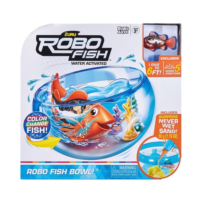 RoboAlive - Robotic-Robo Fish Series 1 - Playset - Orange (50084)