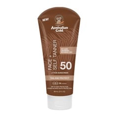 Australian Gold - Solcreme + Selvbruner til Ansigt SPF 50 88 ml