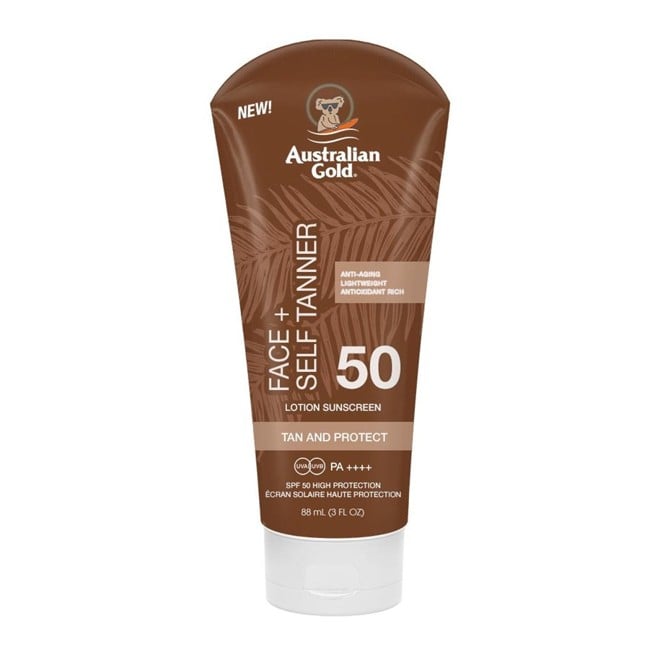 Australian Gold - Sunscreen + Self Tanner for Face SPF 50 88 ml