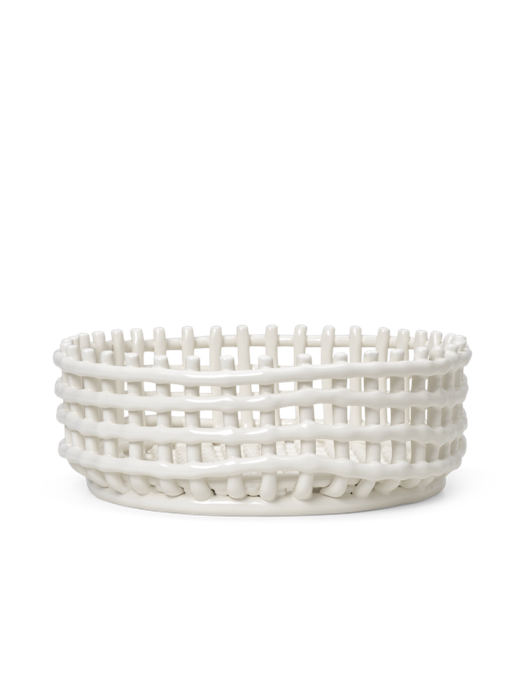 Ferm Living - Ceramic Centrepiece Basket - Off-White (1104263533)