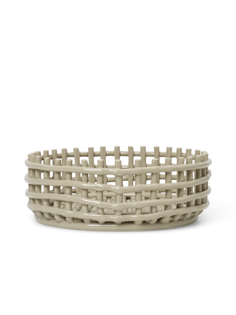 Ferm Living - Ceramic Centrepiece Basket - Cashmere (1104263775)