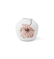 Kähler - Hammershøi Poppy Vase 13 cm - Hvid Med Deko