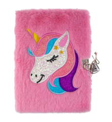 Tinka - Plush Diary with Lock - Unicorn (8-4290)