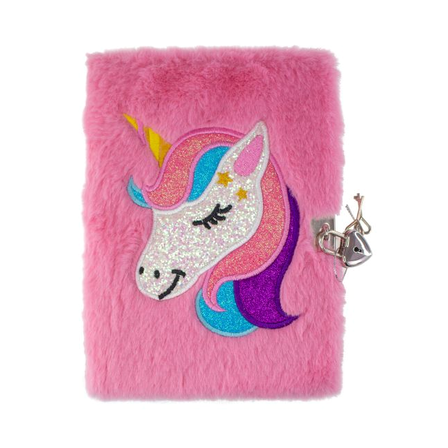 Tinka - Plush Diary with Lock - Unicorn (8-4290)