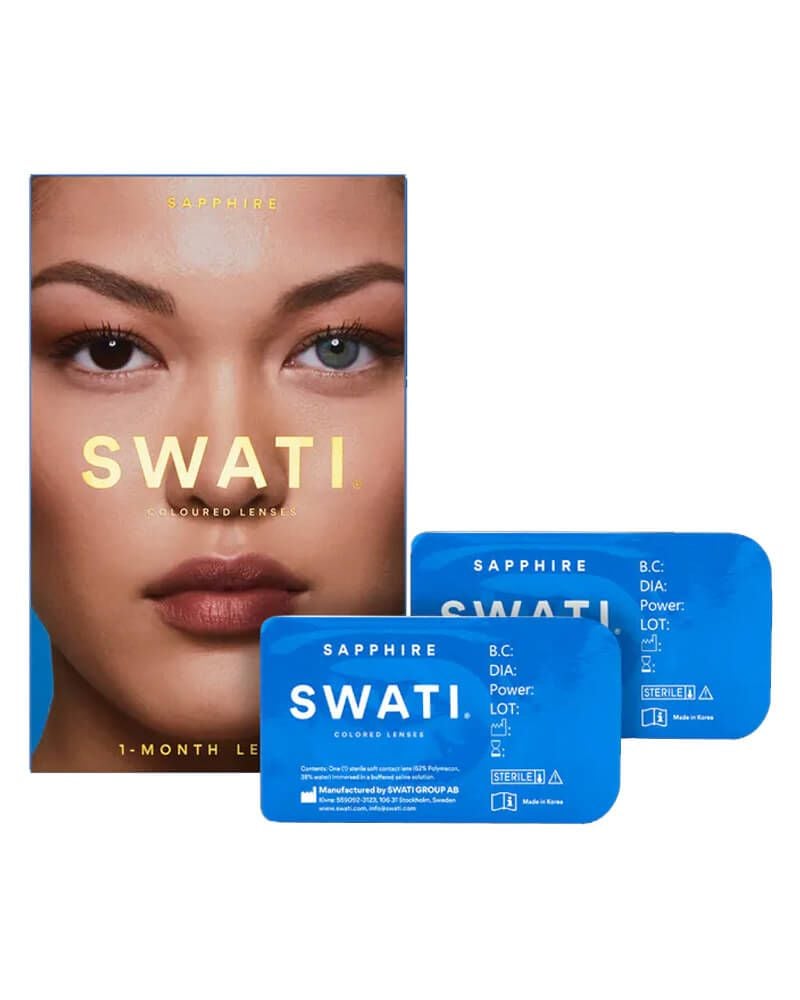 SWATI - Coloured Contact Lenses 1 Month - Sapphire - Skjønnhet