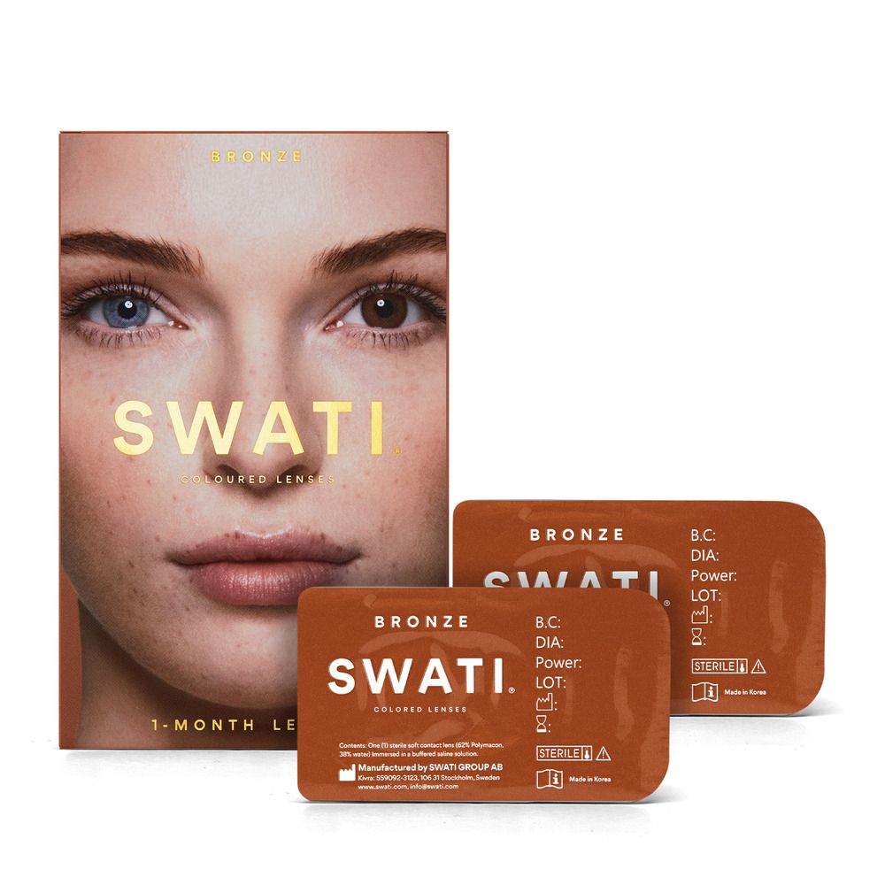 SWATI - Coloured Contact Lenses 1 Months - Bronze - Skjønnhet