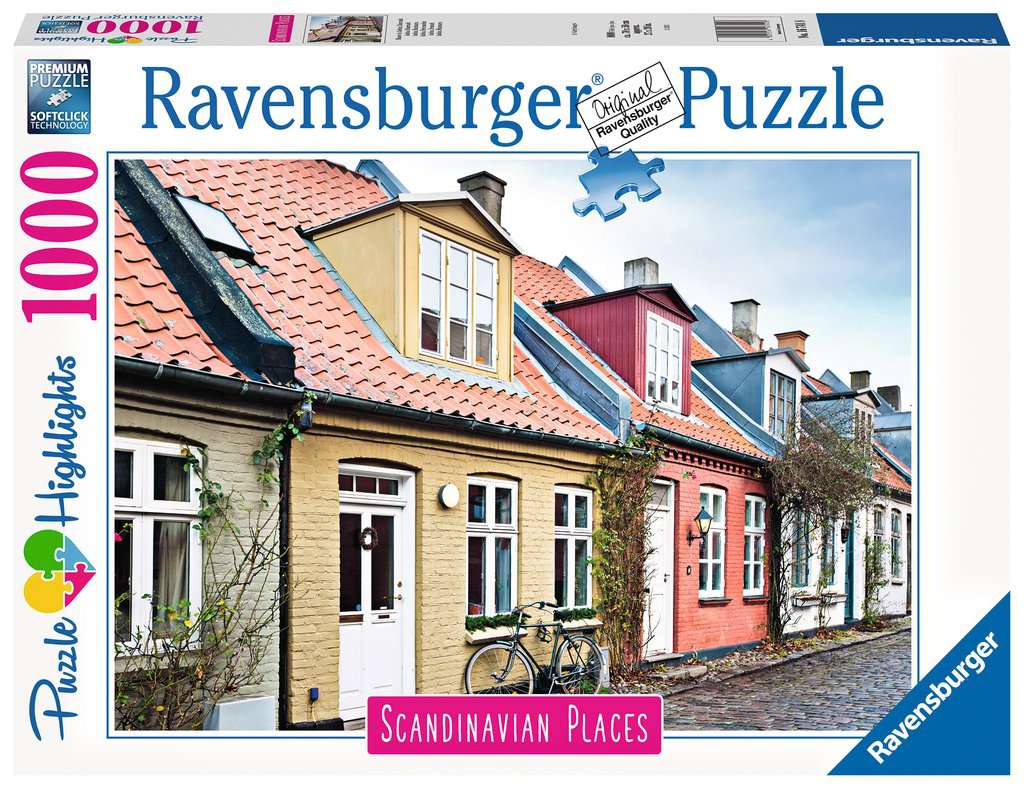 Ravensburger - Puzzle 1000 - Scandinavian Houses in Aarhus Denmark (10216741)