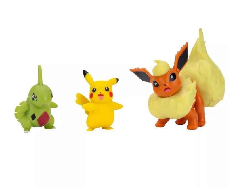 Pokemon - Battle Figure Set 3-Pack - Pikachu, Larvitar & Flareon (PKW0174)