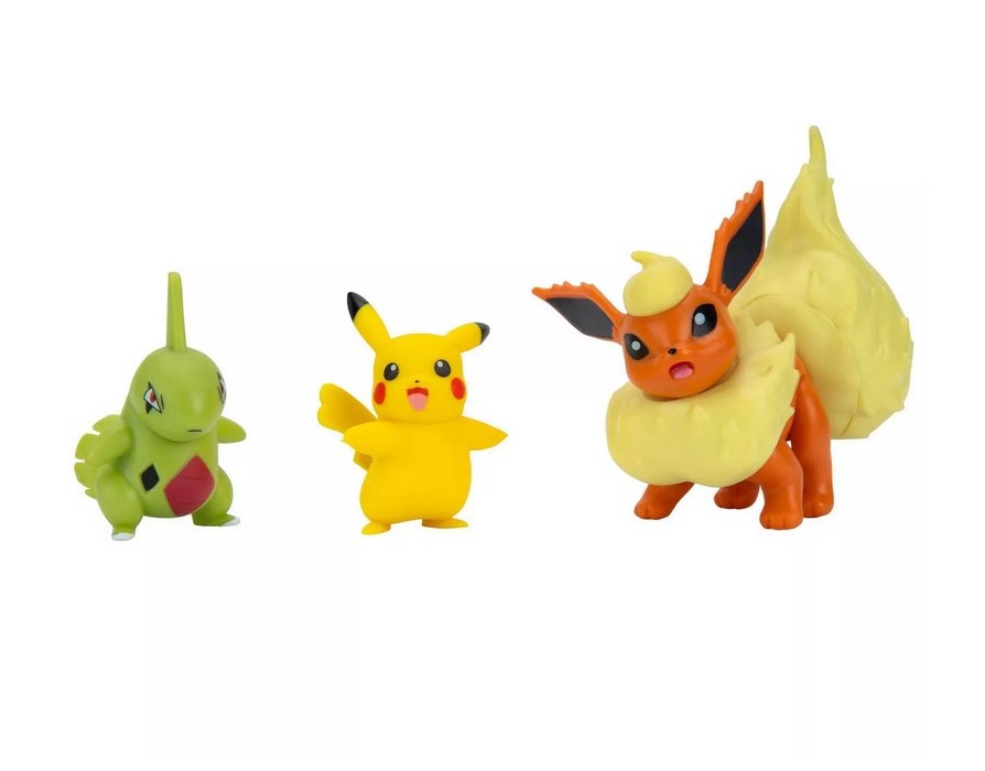 Pokemon - Battle Figure Set 3-Pack - Pikachu, Larvitar & Flareon (PKW0174)