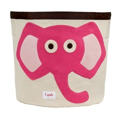 3 Sprouts - Storage Bin - Pink Elephant